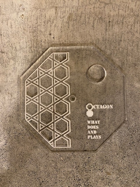 OCTAGON FLAT PLATE for 2WAY STAND(径11mm用,柄あり)