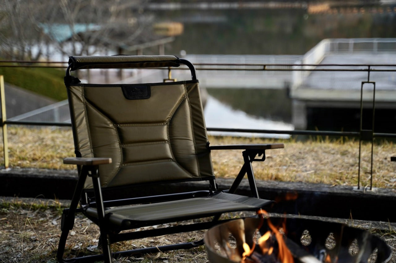 AS2OV HIGH BACK RECLINING LOW ROVER CHAIR BLACK アッソブ